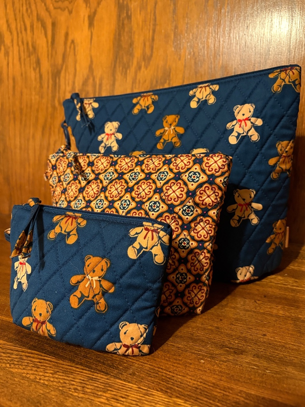NWT-Vera Bradley-3 Pouch Organizer Set-Bunch of Bears 🐻 Print-$85 - Picture 4 of 14
